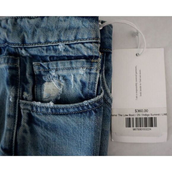 Frame LWBT727 Women's Sz 29 Indigo Summit Blue The Low Rise Bootcut Jeans - Picture 5 of 11